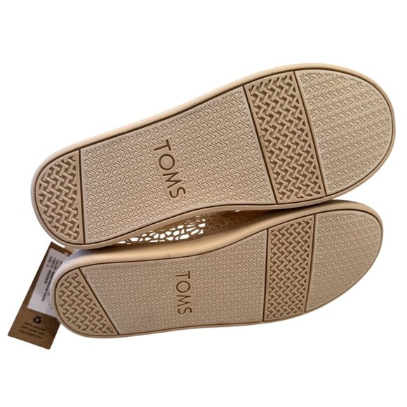 Toms Youth Alpargata Size 3 Natural Moroccan Crochet NWT $60 - Picture 4 of 11